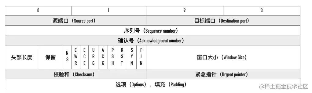 TCP报文头部结构